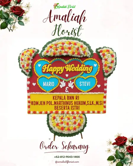 Papan Bunga Pernikahan Cemenkalang